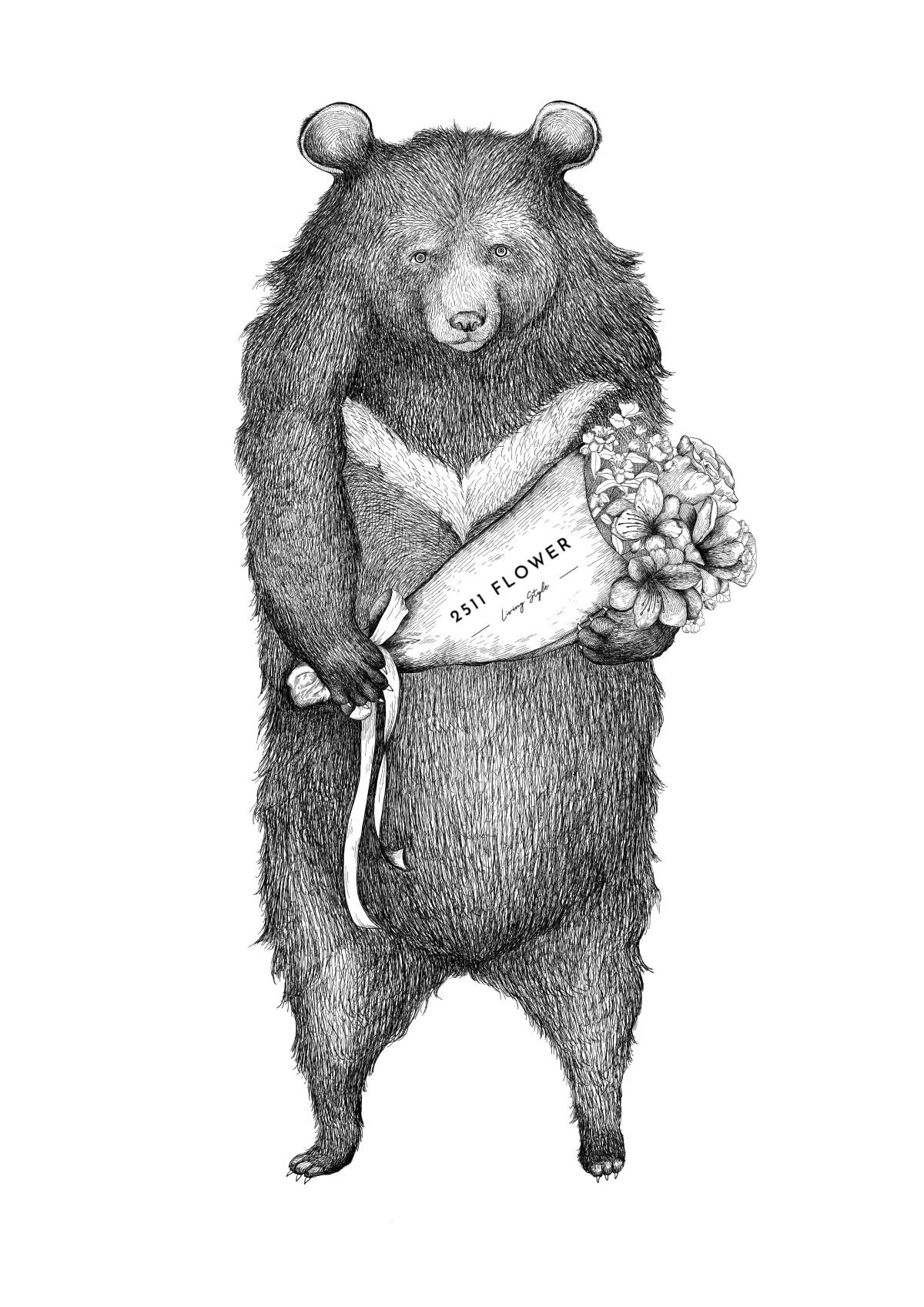 2511 FLOWER Bear